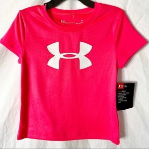 Under Armour Toddler Girl Glitter Big Logo Shirt